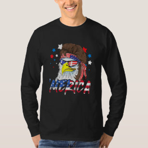 Camiseta 4 De Julio Merica Eagle Mullet Bandera Estadounide