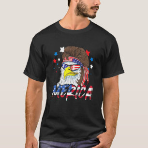 Camiseta 4 De Julio Merica Eagle Mullet Bandera Estadounide