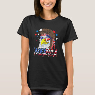 Camiseta 4 De Julio Merica Eagle Mullet Bandera Estadounide
