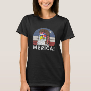 Camiseta 4 De Julio Merica Eagle Mullet Bandera Estadounide