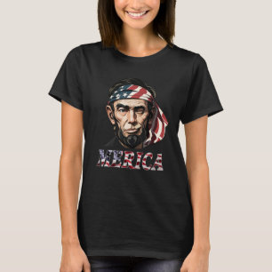 Camiseta 4 De Julio Merica Patriótica Abraham Lincoln
