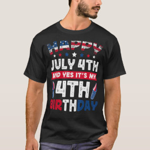 Camiseta 4 de julio Mi cuarto cumpleaños es la cosecha angu