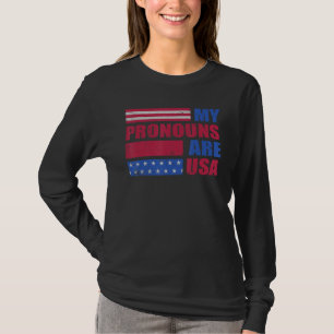 Camiseta 4 de julio Mis pronombres son bandera de EE. UU. G