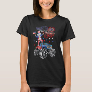 Camiseta 4 de julio Monster Truck Tío Sam Fireworks Usa Fla