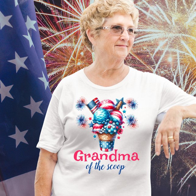 Camiseta 4 de julio: Nieta de helado de género (Subido por el creador)