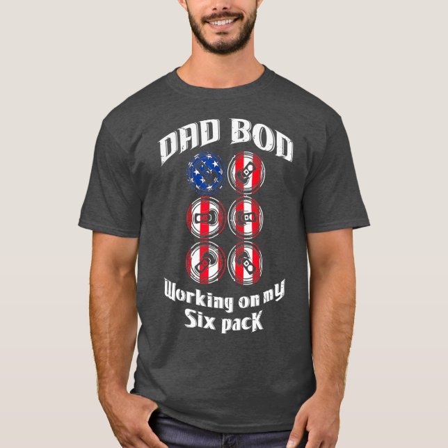 Camiseta 4 de julio, papá Bod Beer Merica América (Anverso)