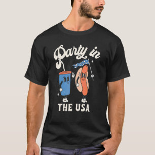 Camiseta 4 De Julio Para El Fiesta Hotdog En Eeuu 1