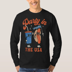 Camiseta 4 De Julio Para El Fiesta Hotdog En Eeuu 1