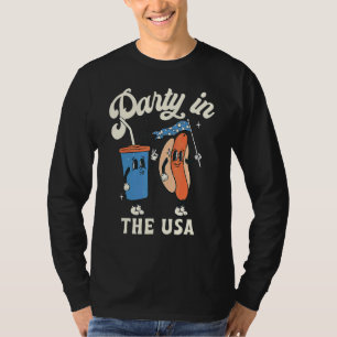 Camiseta 4 De Julio Para Fiesta De Hotdog En Los Ee. Uu.