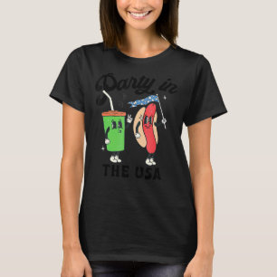 Camiseta 4 De Julio Para Fiesta Hotdog En Eeuu