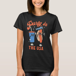 Camiseta 4 De Julio Para Fiesta Hotdog En Eeuu