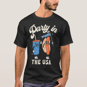 Camiseta 4 De Julio Para Fiesta Hotdog En Eeuu