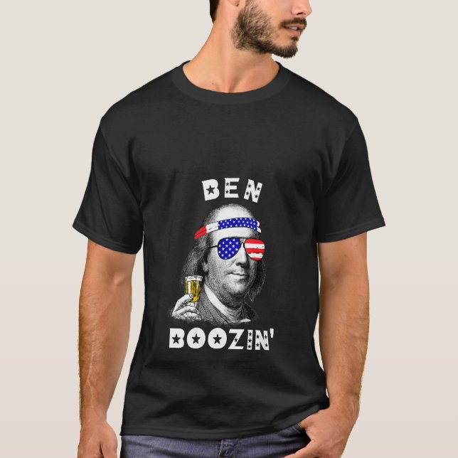 Camiseta 4 De Julio Para Los Hombres Ben Drankin Ben Frankl (Anverso)