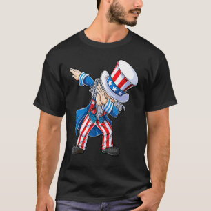 Camiseta 4 De Julio Para Los Niños Dabbing Uncle Sam Boys M