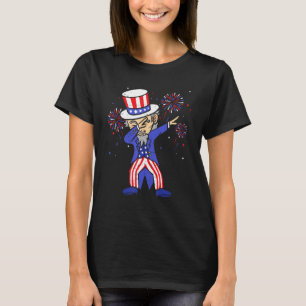 Camiseta 4 De Julio Para Los Niños Dabbing Uncle Sam Boys M