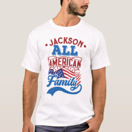 Camiseta 4 de julio Pareja patriótica familiar de todos los
