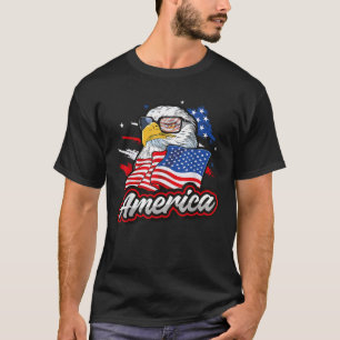 Camiseta 4 de julio Patriotic Eagle America Flag USA Indep