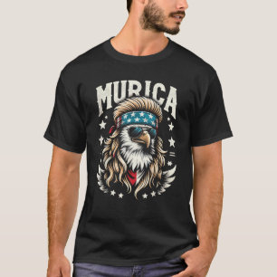 Camiseta 4 de julio Patriotic Funny Eagle 4 de julio Mur de