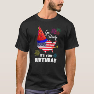 Camiseta 4 de julio Patriotic Go Shorty Es tu cumpleaños