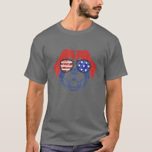 Camiseta 4 De Julio Patriótico Bernés Montaña Dog América