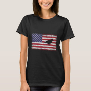 Camiseta 4 De Julio Patriótico Estadounidense Wood Bird Lov