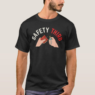 Camiseta 4 De Julio: Patriótico Fireworks Safety Third