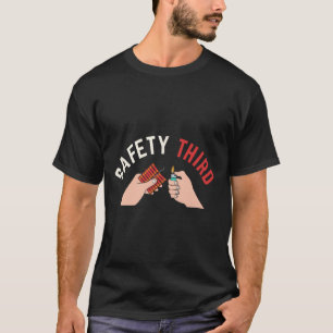 Camiseta 4 De Julio Patriótico Fireworks Safety Third