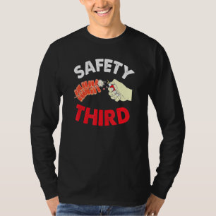 Camiseta 4 De Julio Patriótico Fireworks Safety Third Firec