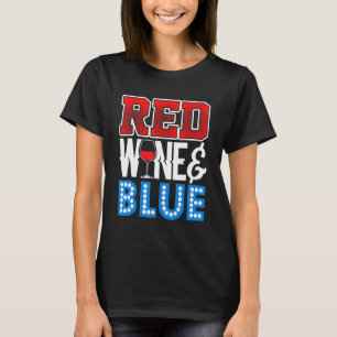 Camiseta 4 De Julio Patriótico Red Wine Cute Drinking Usa