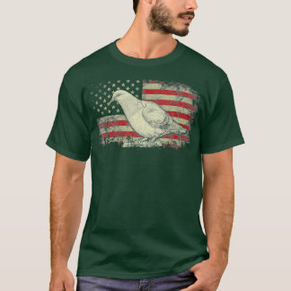 Camiseta 4 De Julio Pigeon Bird La Bandera De Los Estados U
