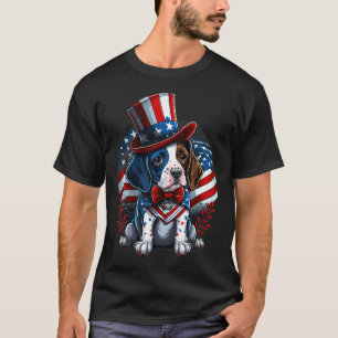 Camiseta 4 De Julio Pintor Inglés Patriótico Pintor Perro B