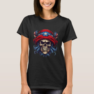 Camiseta 4 De Julio Pirata De Bandera Estadounidense