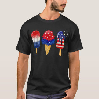 Camiseta 4 De Julio Popsicle American Flag Patriotic Summe