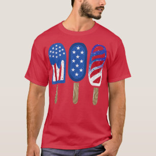 Camiseta 4 de julio Popsicle Bandera Norteamericana Azul Bl