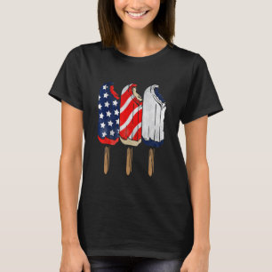 Camiseta 4 De Julio Popsicle Bandera Norteamericana Azul Bl