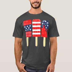 Camiseta 4 de julio Popsicle Bandera Norteamericana Azul Bl