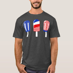 Camiseta 4 de julio Popsicle Bandera Norteamericana Azul Bl