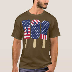 Camiseta 4 de julio Popsicle Patriotic American Flag Memor