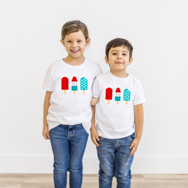 Camiseta 4 de julio Popsicles Patrióticos del Unisex del ni (Subido por el creador)
