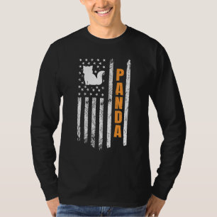 Camiseta 4 De Julio Por Un Panda Rojo Patriótico
