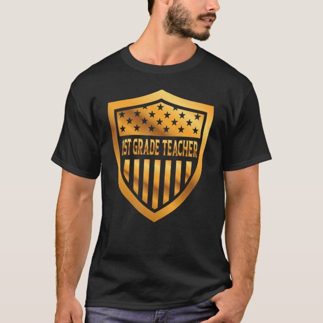 Camiseta 4 De Julio Primer Grado Docente Usa Fla (Anverso)