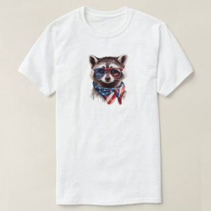 Camiseta 4 De Julio Raccoon T-Shirt