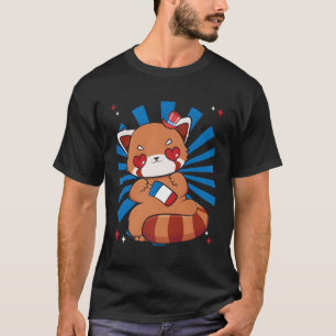 Camiseta 4 De Julio Red Panda Usa Patriotic Ice Cream Anim