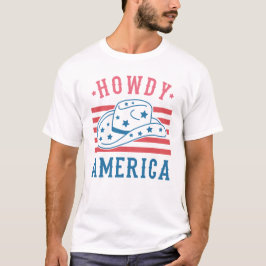 CAMISETA 4 DE JULIO RETRO HOWDY AMÉRICA OCCIDENTAL