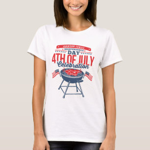 Camiseta 4 de julio Reunión de Familia Personalizada BBQ Gr