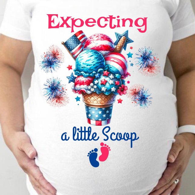 Camiseta 4 de julio Revelación de género con la esperada ca (Subido por el creador)