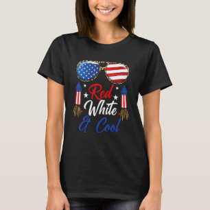 Camiseta 4 De Julio Rojo Blanco Patriótico Azul Glass Bande