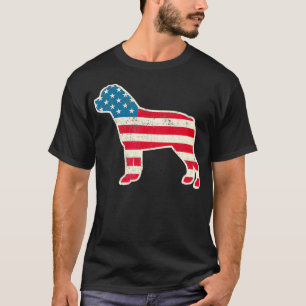 Camiseta 4 de julio Rottweiler Bandera Americana Perro Esta