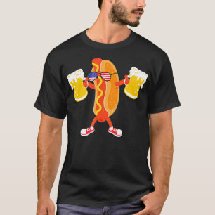 Camiseta 4 De Julio Sandwich De Beer Beer Hotdog