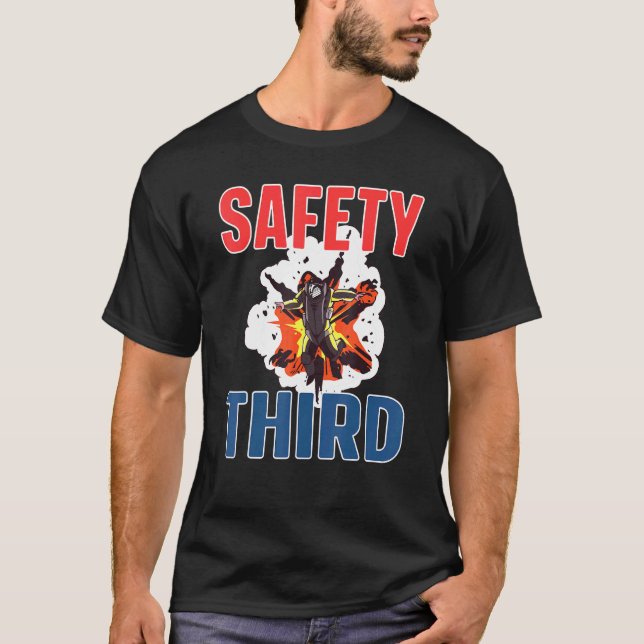 Camiseta 4 De Julio Seguridad Patriótica De Fuegos Artifici (Anverso)